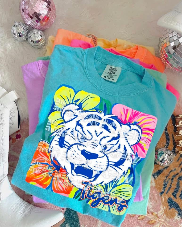 Neon mascot tiger